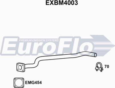 EuroFlo EXBM4003 - Exhaust Pipe xparts.lv