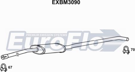 EuroFlo EXBM3090 - Middle Silencer xparts.lv