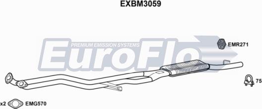 EuroFlo EXBM3059 - Middle Silencer xparts.lv