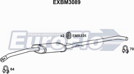 EuroFlo EXBM3089 - Middle Silencer xparts.lv