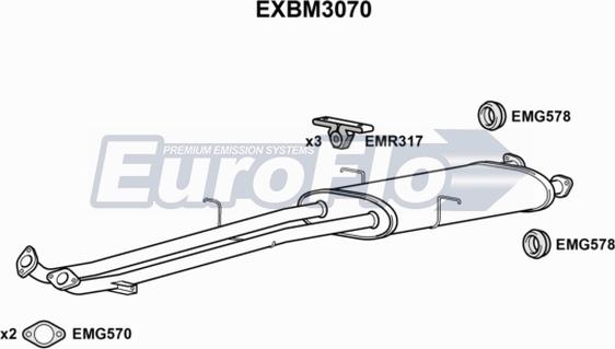 EuroFlo EXBM3070 - Middle Silencer xparts.lv