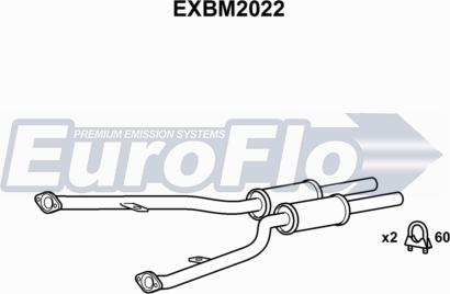 EuroFlo EXBM2022 - Exhaust Pipe xparts.lv