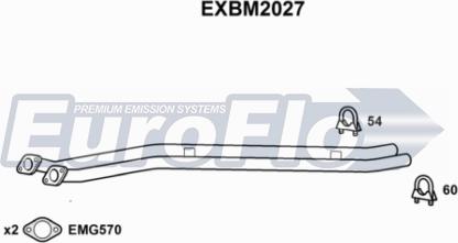 EuroFlo EXBM2027 - Exhaust Pipe xparts.lv