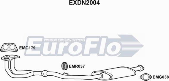 EuroFlo EXDN2004 - Exhaust Pipe xparts.lv