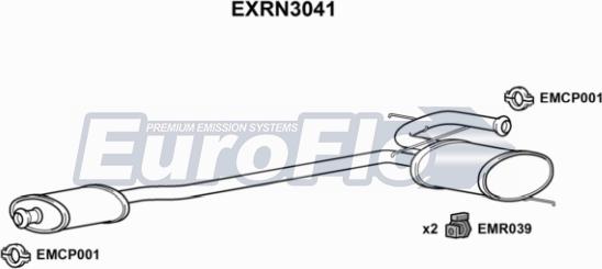 EuroFlo EXRN3041 - Vidējais izpl. gāzu trokšņa slāpētājs xparts.lv