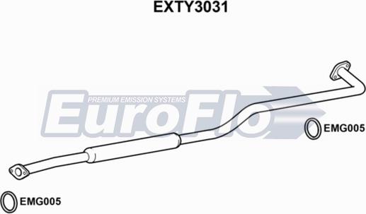 EuroFlo EXTY3031 - Средний глушитель выхлопных газов xparts.lv