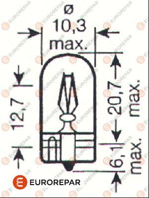 EUROREPAR 1616431580 - Лампа накаливания, фонарь указателя поворота xparts.lv