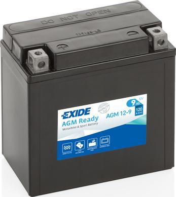 Exide AGM12-9 - Starter Battery xparts.lv
