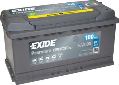 Exide EA1000 - Стартерная аккумуляторная батарея, АКБ xparts.lv