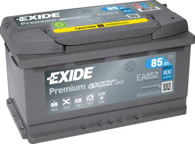 Exide EA852 - Startera akumulatoru baterija xparts.lv