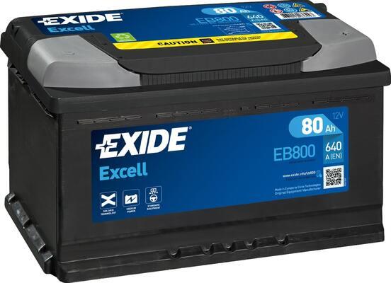 Exide EB800 - Стартерная аккумуляторная батарея, АКБ xparts.lv