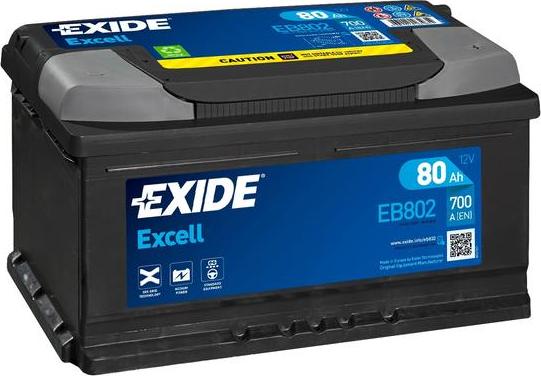 Exide EB802 - Startera akumulatoru baterija xparts.lv