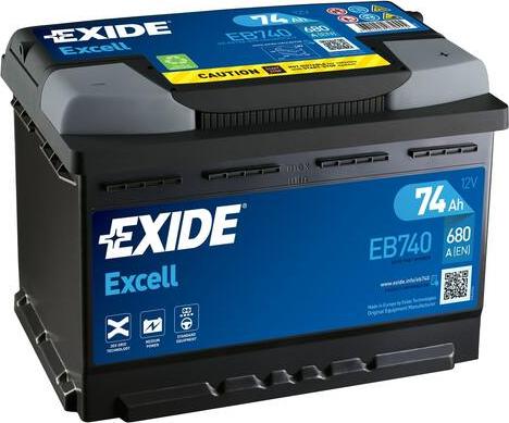Exide EB740 - Стартерная аккумуляторная батарея, АКБ xparts.lv