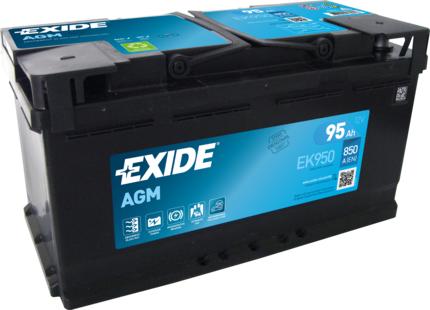 Exide EK950 - Стартерная аккумуляторная батарея, АКБ xparts.lv
