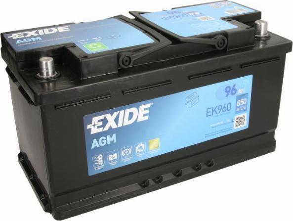 Exide EK960 - Стартерная аккумуляторная батарея, АКБ xparts.lv