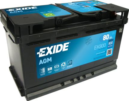 Exide EK800 - Стартерная аккумуляторная батарея, АКБ xparts.lv