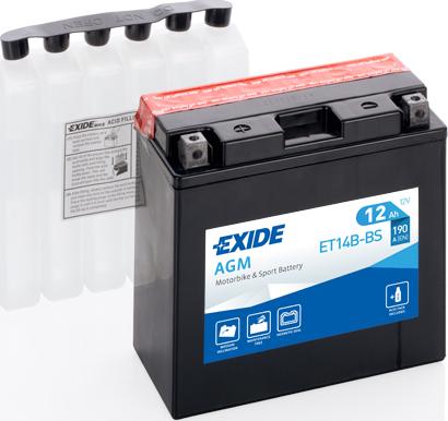 Exide ET14B-BS - Startera akumulatoru baterija xparts.lv