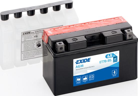 Exide ET7B-BS - Стартерная аккумуляторная батарея, АКБ xparts.lv