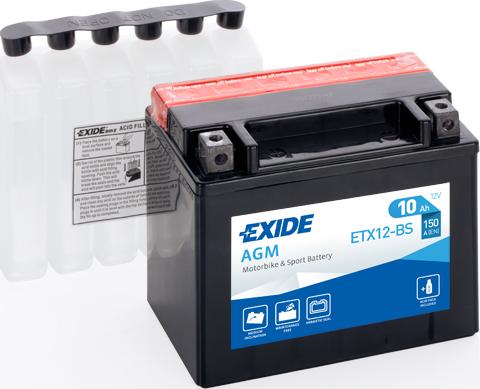 Exide ETX12-BS - Startera akumulatoru baterija xparts.lv