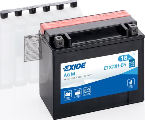 Exide ETX20H-BS - Starter Battery xparts.lv