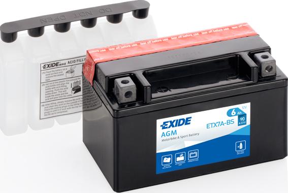 Exide ETX7A-BS - Startera akumulatoru baterija xparts.lv