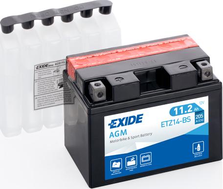 Exide ETZ14-BS - Startera akumulatoru baterija xparts.lv