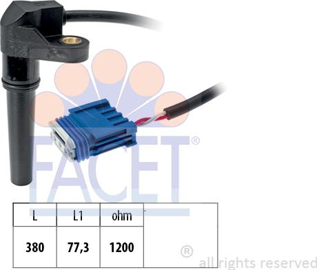 FACET 9.0618 - RPM Sensor, automatic transmission xparts.lv