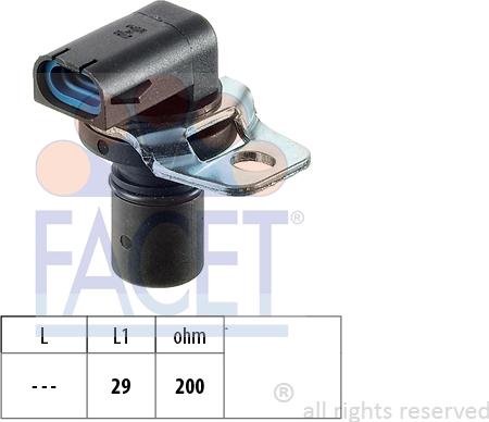 FACET 9.0104 - RPM Sensor, automatic transmission xparts.lv