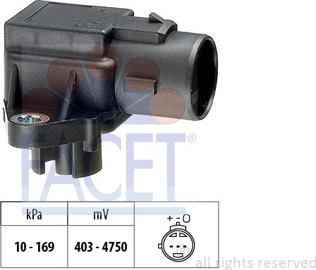 FACET 10.3031 - Air Pressure Sensor, height adaptation xparts.lv