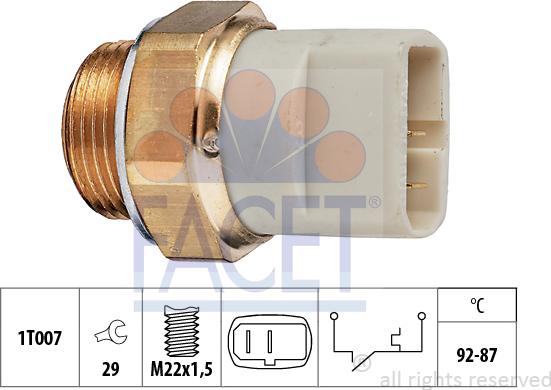 FACET 7.5049 - Temperature Switch, radiator / air conditioner fan xparts.lv