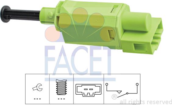 FACET 7.1198 - Switch, clutch control (cruise control) xparts.lv