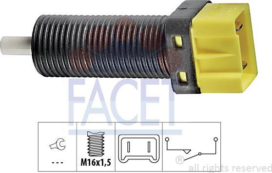 FACET 7.1134 - Switch, clutch control (cruise control) xparts.lv