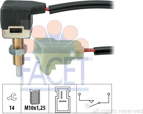FACET 7.1297 - Switch, clutch control (cruise control) xparts.lv