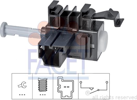 FACET 7.1236 - Switch, clutch control (cruise control) xparts.lv