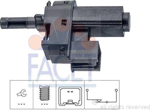 FACET 7.1221 - Switch, clutch control (cruise control) xparts.lv