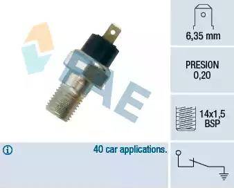 FAE 12020 - Sender Unit, oil pressure xparts.lv