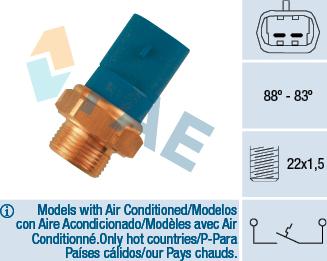FAE 36260 - Temperature Switch, radiator / air conditioner fan xparts.lv