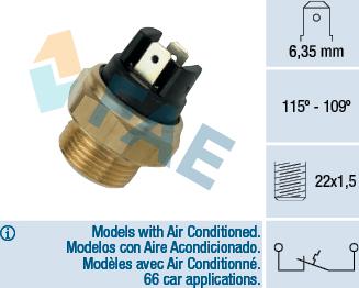 FAE 36280 - Temperature Switch, radiator / air conditioner fan xparts.lv