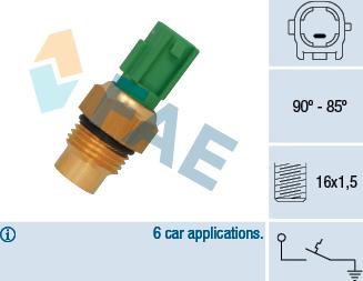 FAE 36711 - Temperature Switch, radiator / air conditioner fan xparts.lv