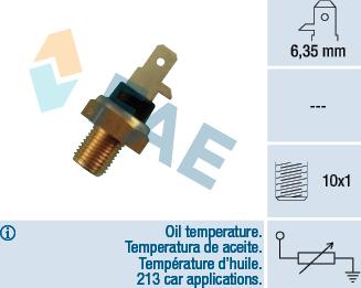 FAE 31610 - Sensor, oil temperature xparts.lv
