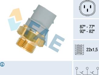 FAE 38160 - Temperature Switch, radiator / air conditioner fan xparts.lv