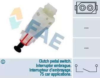 FAE 24499 - Switch, clutch control (cruise control) xparts.lv