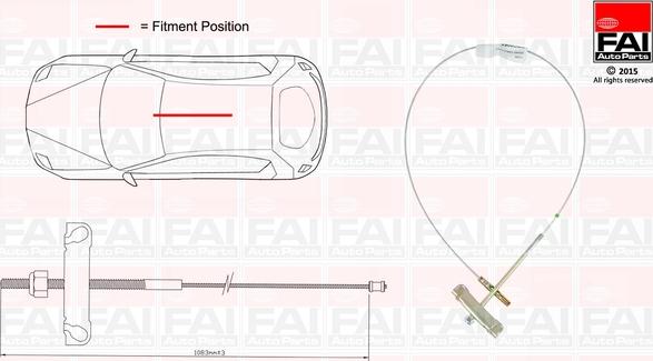 FAI AutoParts FBC0065 - Тросик, cтояночный тормоз xparts.lv