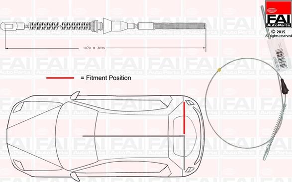 FAI AutoParts FBC0081 - Cable, parking brake xparts.lv