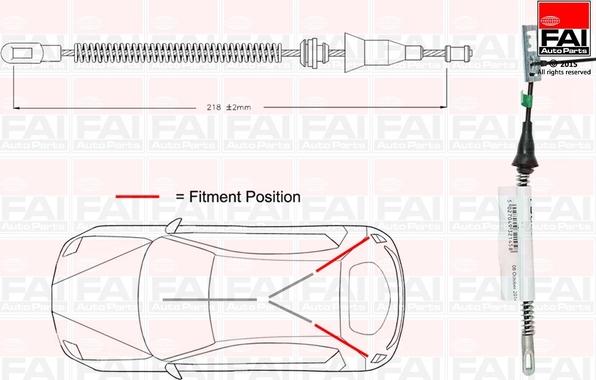 FAI AutoParts FBC0078 - Cable, parking brake xparts.lv