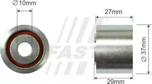 Fast FT44589 - Deflection / Guide Pulley, v-ribbed belt xparts.lv