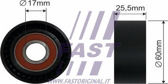Fast FT44534 - Deflection / Guide Pulley, v-ribbed belt xparts.lv