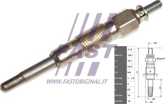Fast FT82705 - Свеча накаливания xparts.lv