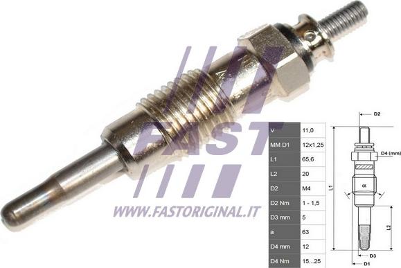 Fast FT82722 - Свеча накаливания xparts.lv