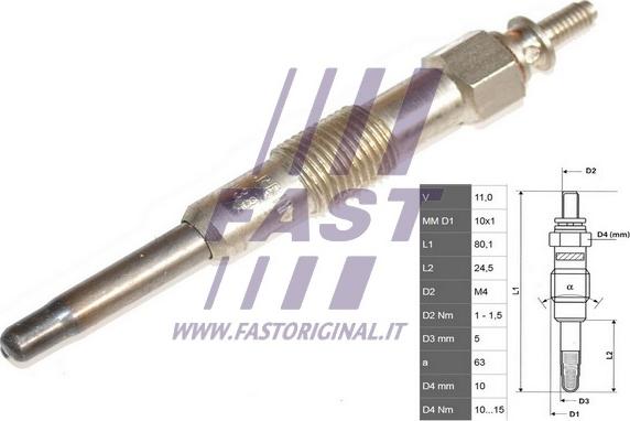 Fast FT82727 - Glow Plug xparts.lv